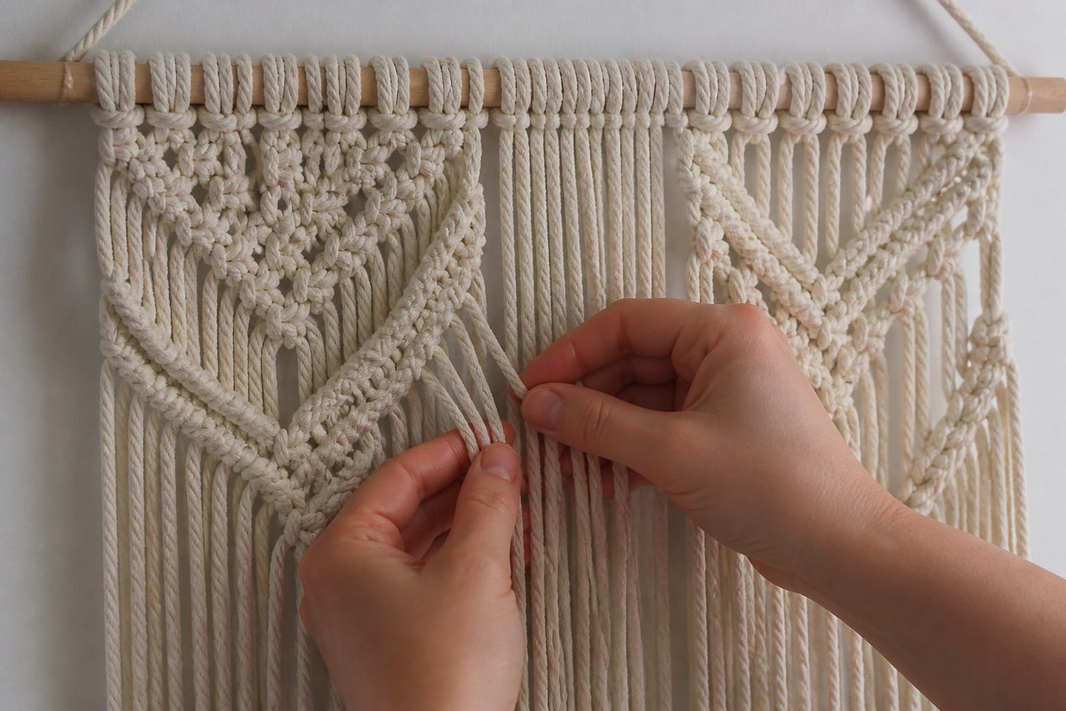 Macramé fouten oplossen